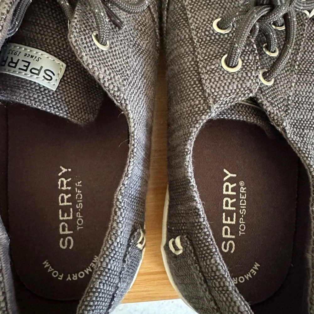 SPERRY Top-Sider Bodie Men’s Size 6 Lace-Up Memory Foam Shoes. Blue, Black, Gray